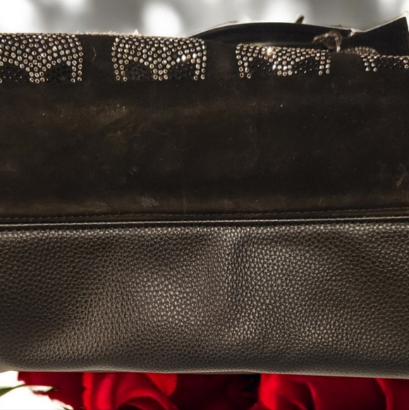 Black and Silver Skull Embellished Shoulder Bag - Picture 3 of 9